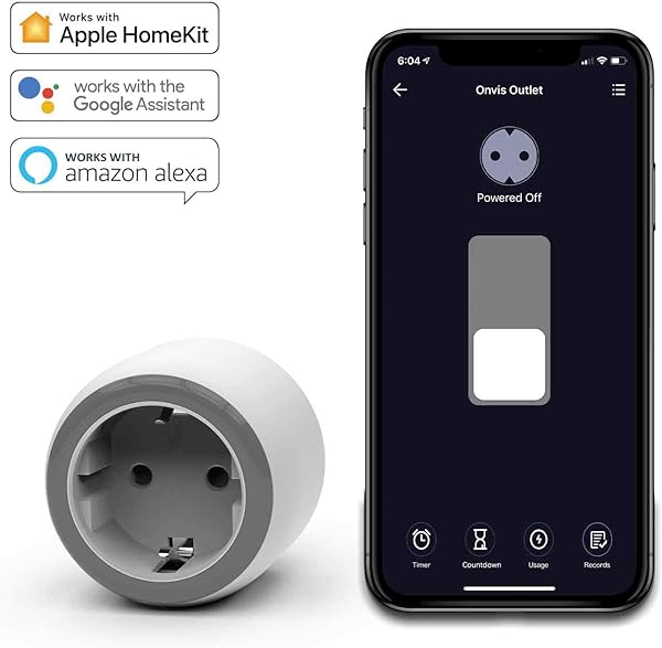 OVNIS Enchufe inteligente con wifi HomeKit enchufe inteligente con Siri Alexa Google Assistant enchufe inteligente para el hogar compatible con temporizador medicin de consumo de energa de 10 A