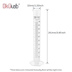 4 Pcs Economic Graduated Measuring Cylinder, 4pcs