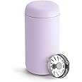 Fellow 12 oz Carter Move Travel Mug - Vacuum-Insulated Stainless Steel Travel Coffee Mug - Coffee Tumbler with Ceramic Interior and Splash Guard - Lavender Purple