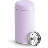 Fellow 12 oz Carter Move Travel Mug - Vacuum-Insulated Stainless Steel Travel Coffee Mug - Coffee Tumbler with Ceramic Interior and Splash Guard - Lavender Purple