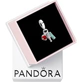 PANDORA NYC Apple, Torch &amp; Street Sign Triple Dangle Charm | Sterling Silver with Murano Glass &amp; Enamel, Jewelry for Women with Gift Box, Compatible with PANDORA Moments