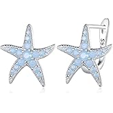 RUKYF Hoop Earrings for Women Lightweight Minilmalist Pearl/Infinity/Star/Cross Earrings for Sensitive Ears Dainty Huugies Hoop Earrings for Women