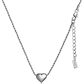 Elegatto Heart Pendant Premium 18K Gold Plated Necklace for Women | Polished Gold-Plated Stainless Steel Rope Chain with Heart Charm | Women’s Designer Jewelry Necklace