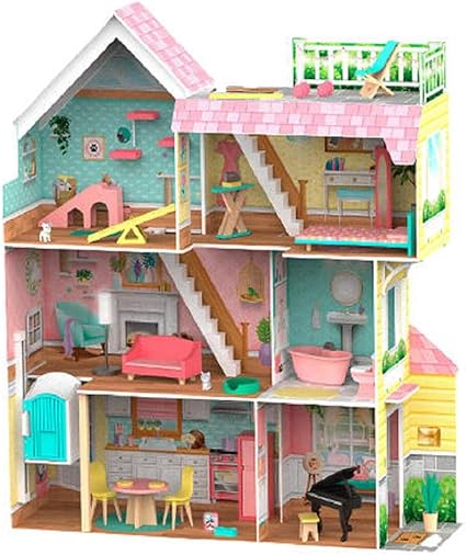 Mansion and Pet Loft Dollhouse 