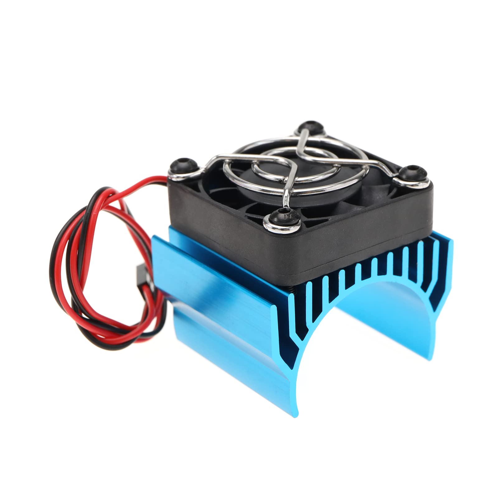VGOL RC Motor Heat Sink with Cooling Fan for 540 550 3650 3660 RC Model Car Motor Remote Control Car Replacement Part Aluminum Alloy Blue
