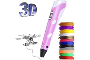3D Pen,Upgrade 3D Printing Pen for Kids with LED Display, Auto Feeding Smoother Experience, Intelligent 3D Printer Pen Kit wi