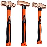 WEDO 3PCS Copper Hammer Set with Fiberglass