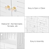 Youyijia 3 Tier White Floor Standing Cabinet Storage Organizer 97x20x18 cm view 4