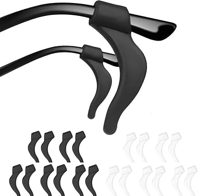 DIAONIAN 20 Pair Anti Slip Glasses Ear Grips Silicone Non Slip Frames
