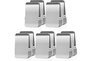 Large Chip Bag Clips with Anti-Slip Rubber,BURLIHOME All-Purpose Stainless Steel Heavy Duty Air Tight Seal Food Bags File Paper Photos Clamps for Home/Office/Kitchen Supply,10Pcs(Silver)