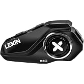 LEXIN G2P Motorcycle Helmet Bluetooth Headset, Group Intercom Communication System, FM Radio/ 6 Shells/Universal Pairing/Private Talk/Noise Cancellation, Fit for Snowmobile/ATV, 1 Pack