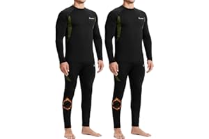 romision 2 Pack Thermal Underwear for Men Long Johns Fleece Lined Hunting Gear Bottom Top Set Base Layer Cold Weather XS-4XL