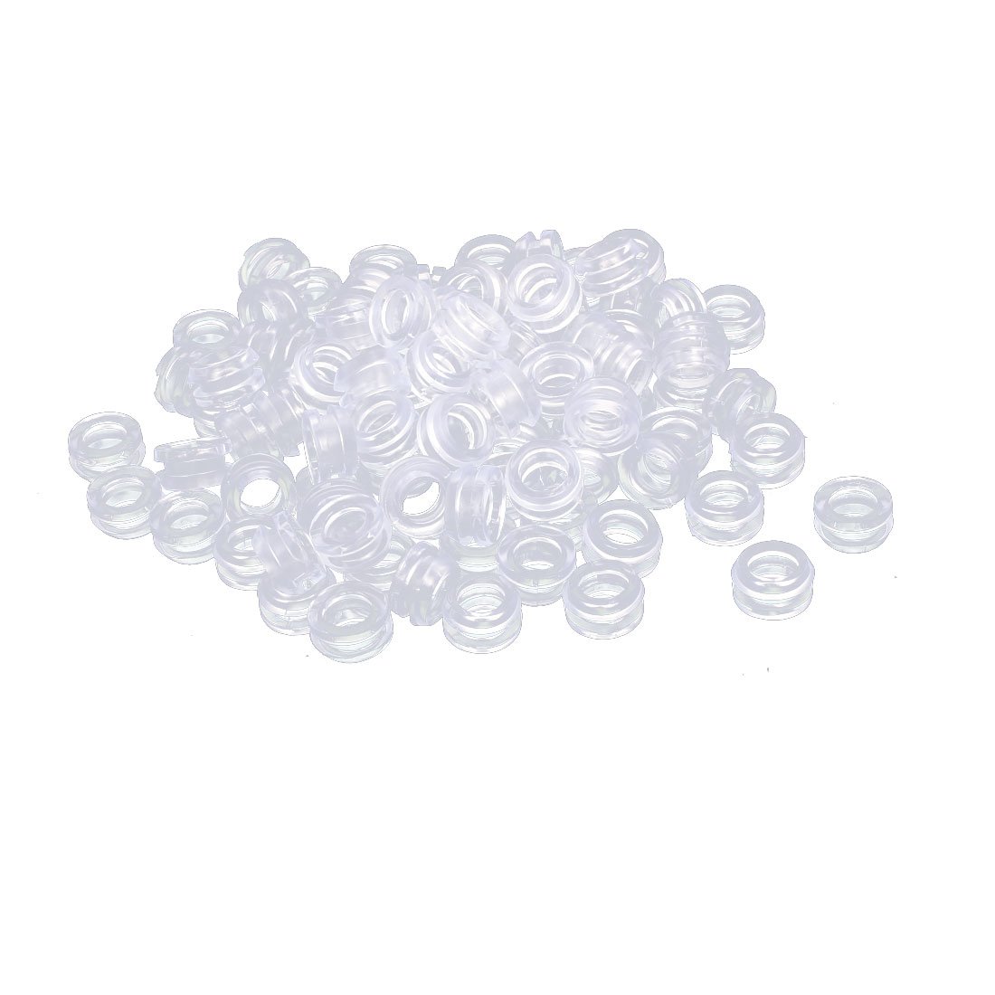 Sourcingmap Flat Rubber Ring Sealing Grommet Wiring Gasket Clear Blue 8mm Inner Dia 100pcs