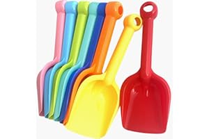 SELTERM Beach Shovels for Kids 8 Pack，Heavy Duty Plastic Sand Shovels Tools for Toddlers，Spade Scoop Trowel Sand Toys for Kid Toddler Adult, Plastic Heavy Duty Garden Digging Scoop Snow Toys Accessories