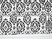 GiniHomer Handmade 100% Cotton Black White Damask Window Curtain Valance