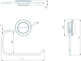 Croydex Stick 'n' Lock Toilet Roll Holder Self Adhesive Chrome view 3