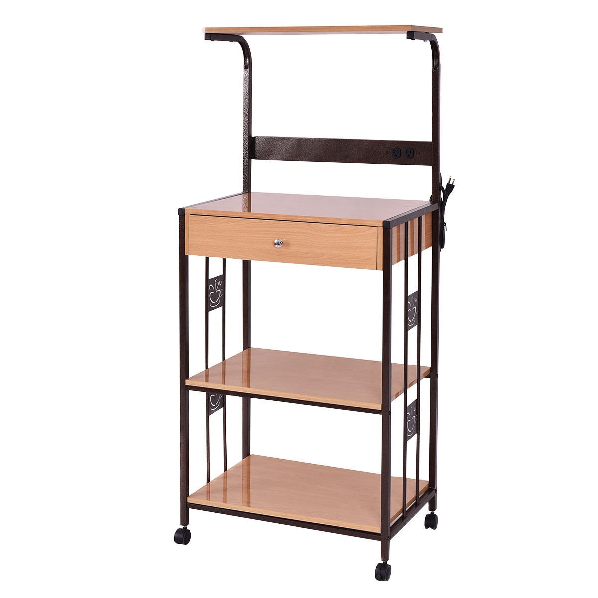 Best Kitchen Rolling Cart With Drawers~Closed Back