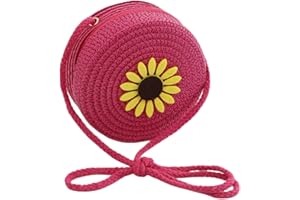 Kids Adjustable Crossbody Straw Woven Purse Lightweight Friendly Bag For Outdoor Activities And Daily Use Kids Shoulder Bag