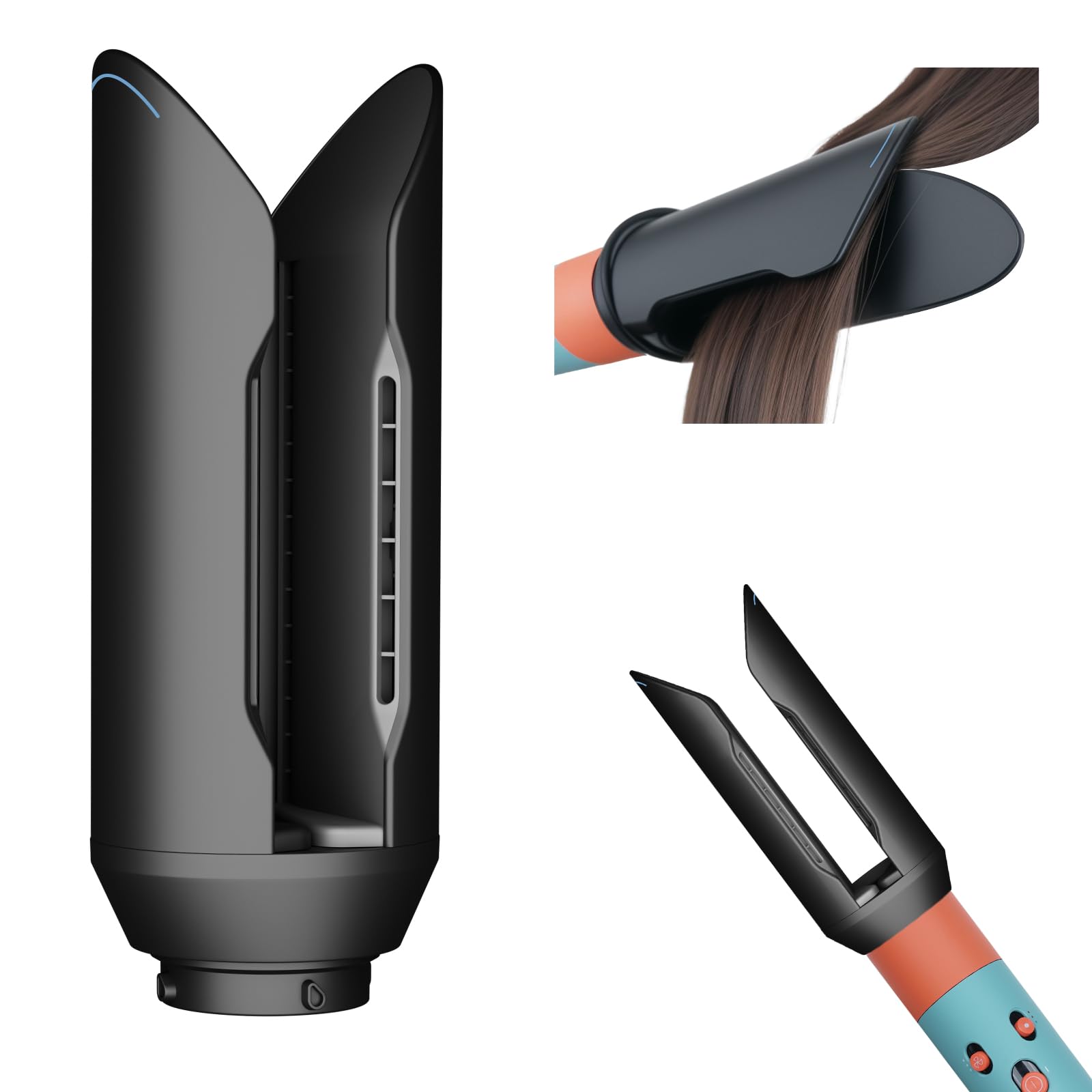 Photo 1 of ZEPHBLOW Hair Smooth Attachment for Dyson Airwrap, Gentle Airflow Finishing Attachment Compatible with Dyson Airwrap HS01/05/08, Hair Straightener Replacement Part for Sleek Polished Straight Finish