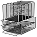 Halter Steel Mesh 5 Slot Step Sorter with 2 Tier Stackable Letter Trays