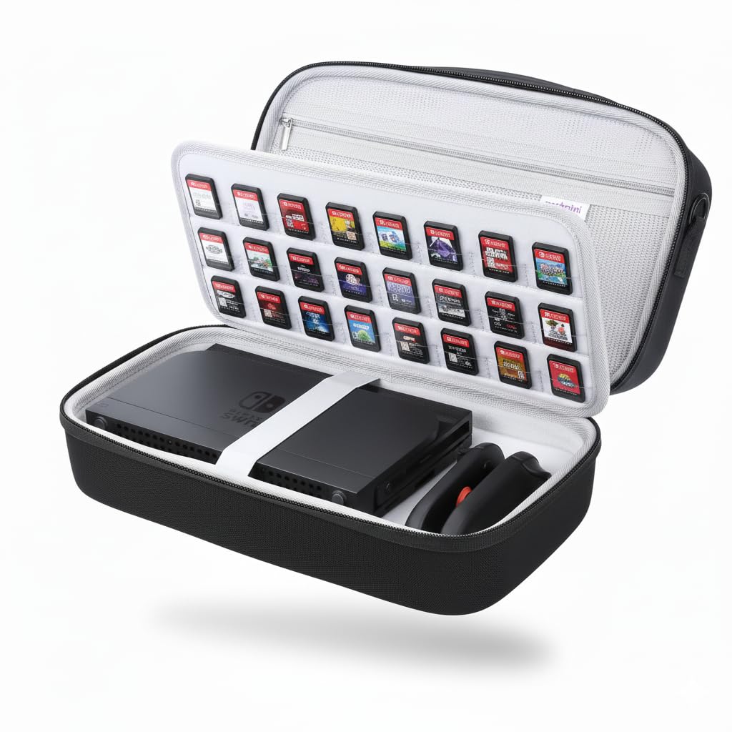 Packmini Dock Carrying Case for Nintendo Switch 2 – Hard Shell Protective Case for Dock & Console | Pressure-Free Joy-Con 2 Design | Compact Storage for Pro Controller & Grip | Ideal for TV Mode Setup