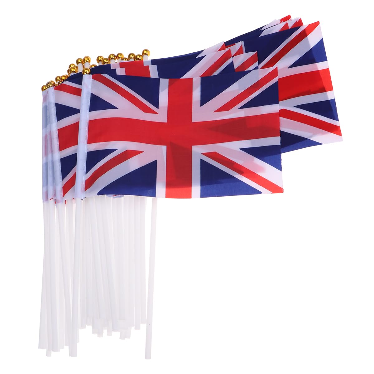 Veemoon 100pcs Union Jack Hand Waving Flag UK Mini Flag Royal UK Great Britain Flags Props Royal Theme Party for Garden Parties Decoration