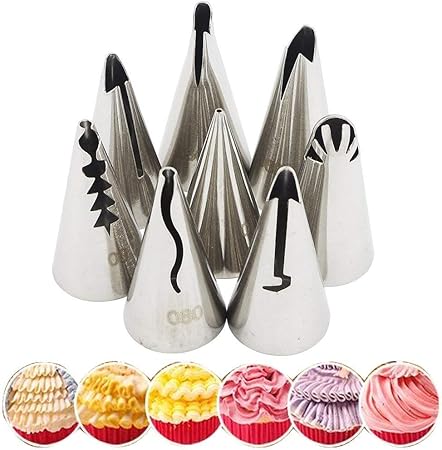 Decorazioni Torte Natalizie Fai Da Te.Kbstore Set Di 7 Punte Ideale Per Natale In Acciaio Inox Strumenti Fai Da Te Per Cupcake Pasticceria Decorazione Di Torte 7 Inossidabile 2 Amazon It Casa E Cucina