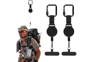 Outdoor Anti-Theft Retractable Phone Lanyard with Steel Cable, Lightweight Adjustable Anti-Drop Tether for Travel & Hiking