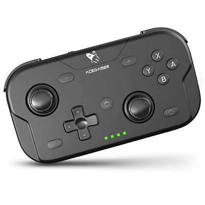 AceGamer Wireless Pocket Controller for Nintendo Switch/Switch 2/Android/iOS/PC/Steam Deck/Phone,1000Hz Polling Rate, Bluetooth Controller with Lift-and-Lock Joysticks/6-Axis Gyroscope/Turbo/Vibration (Black)