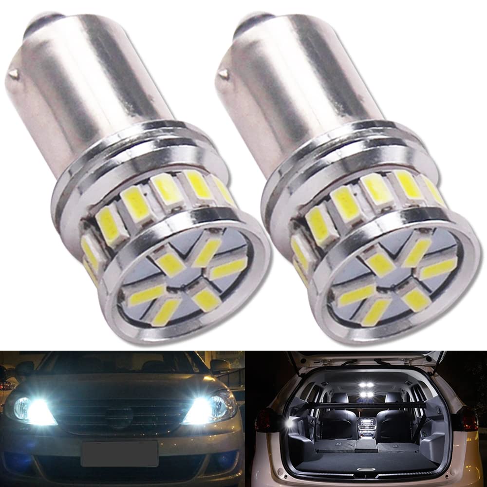 HSUN BAY9S H21W LED Bulbs,High Power 20LED SMD3014 Chip 880LM Extremely Bright Bulbs with Canbus Error Free for Read Light,Indicator and More,2 Pack,6000K White