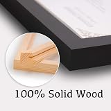 Egofine 6x4 Photo Frames Set of 4 Solid Wood Black Matte Finish view 2