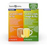 Amazon Basic Care Multi-Symptom Severe Cold Daytime and Severe Cold & Cough Nighttime Combination Pack, 12 Count