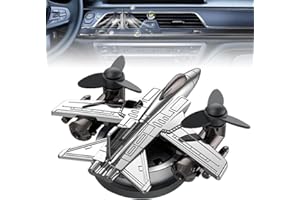 NHHEO Car Diffuser Vent Clip Car Aircraft Air Freshener Automotive Scents Accessories with 3 Pcs Perfume Flakes Aromatherapy Decoration for Cars (Silvery Style)