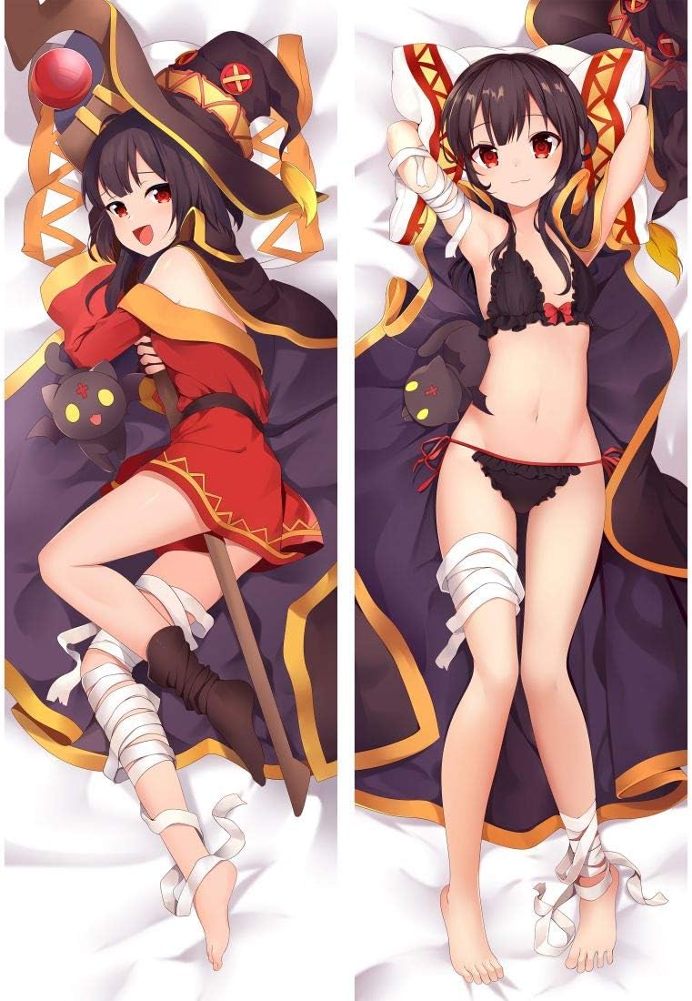 Rangnis KonoSuba Gods Blessing on This Wonderful World Megumin 150 x 50cm(59in x 19.6in) Peach Skin Pillowcases