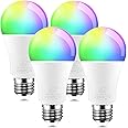 ILC Alexa Light Bulbs 10W (70 Watt Equivalent) Smart Light Bulbs Work with Alexa Required Echo Device, 900 Lumens, Color Changing Warm White 2700K (4 Pack)