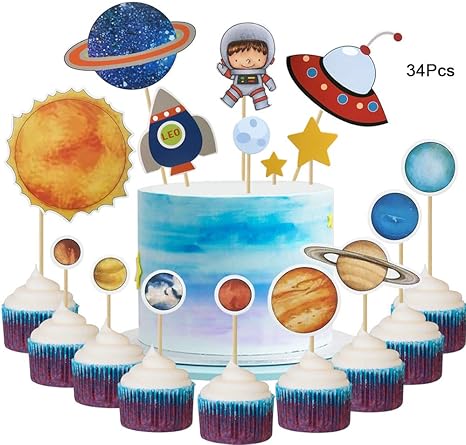Mulukaya 34pcs Diy Astronaut Exploration Themed Solar System