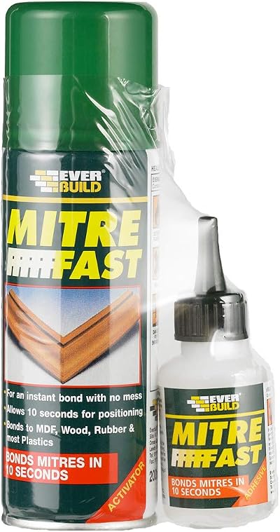 Everbuild MITRE1IND Mitre Fast Bonding Kit Industrial Pack 50g Clear
