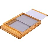 BEEKNOWS 10 Frame Beehive Screened Bottom Board,Langstroth Bee Hive Pre-Coated with Beeswax,Include Entrance Reducer