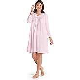 Miss Elaine Women's Honeycomb Long Sleeve Short Gown