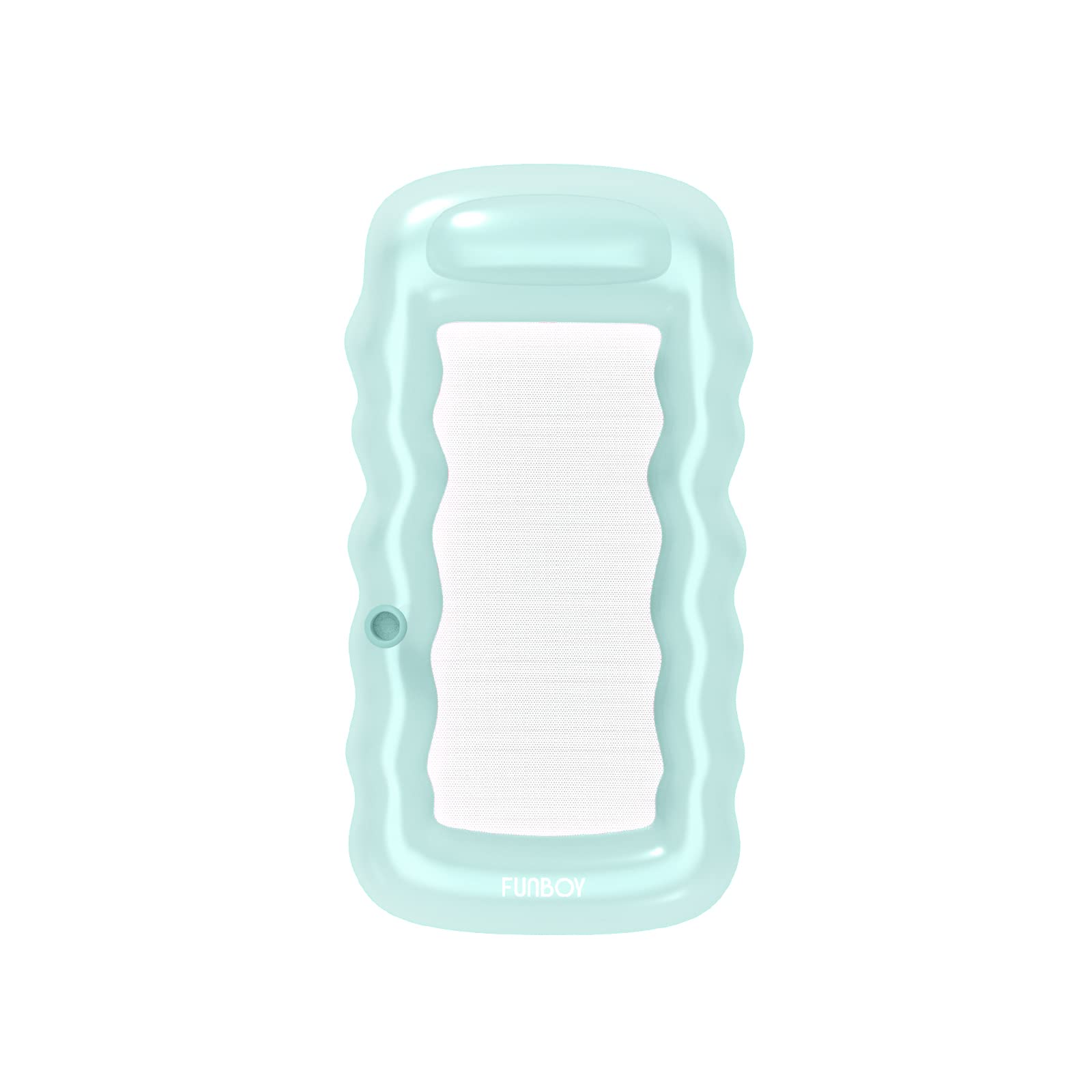 Photo 1 of FUNBOY Giant Inflatable Luxury Clear Mint Blue Mesh Lounger Water Hammock Pool Float, Perfect for a Summer Pool Party Large