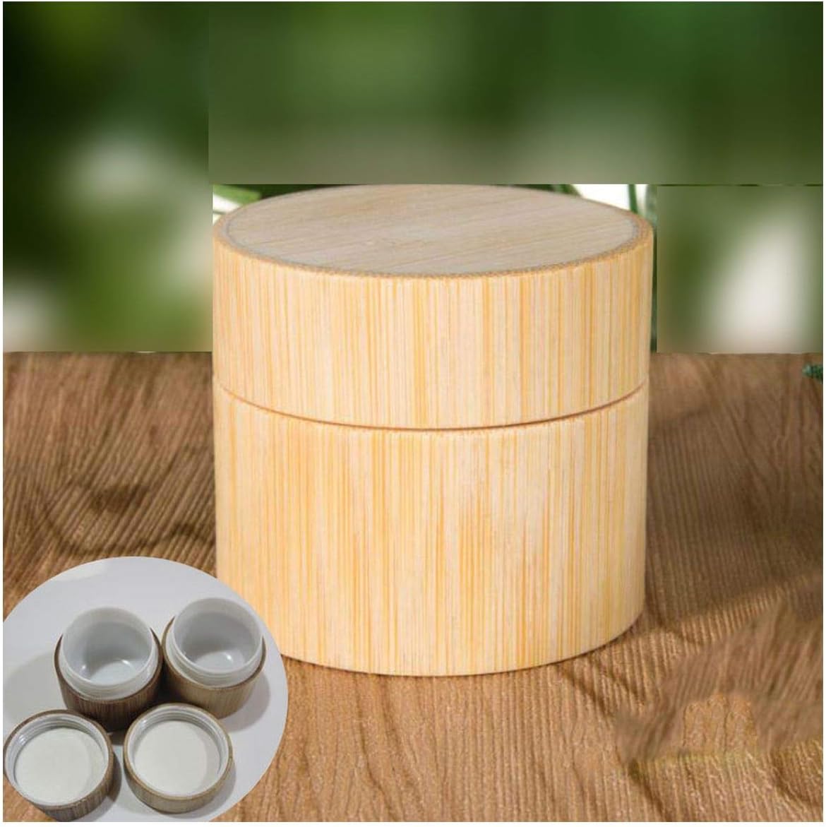 Bamboo Bottle Jar Nail Art Mask Refillable Empty Cosmetic Makeup Container Bottle Storage Box 5g 10g 15g 20g 30g 50g,50g
