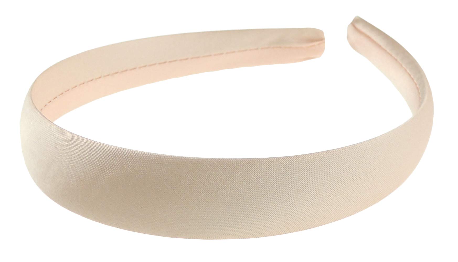 GIRLS School Uniform Birthday Party Wedding Dance Recital Play Flower Girl Special Occasion Hair Accessories Plain Satin 2cm Short Long Hair Headband Alice Band Hairband (Pale Pink, 2cm)