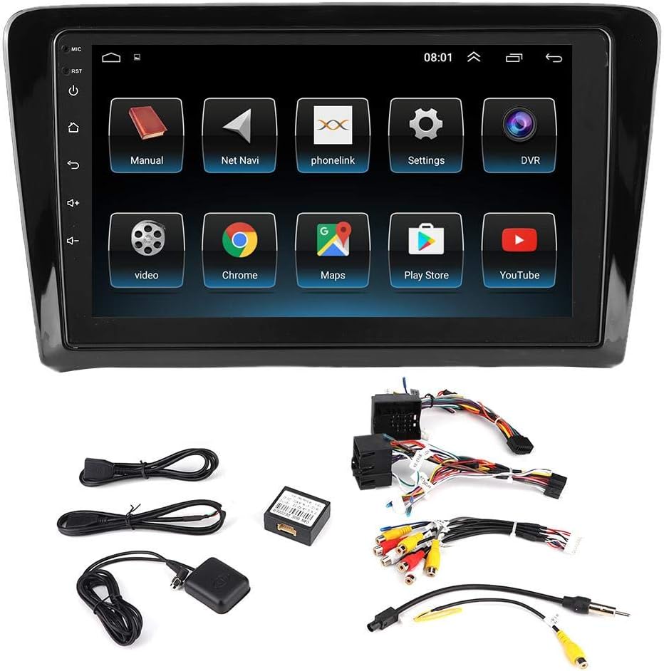 Double Din Car Stereo 2Din Car MP5 Player 9in Car Radio GPS Navigation Video Stereo Audio Player for Android 9.1 Fits for Santana/Skoda