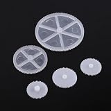Walfront 64 Kinds Gear Pulley Kit Plastic Belt Worm Set for DIY Cars Robots view 4