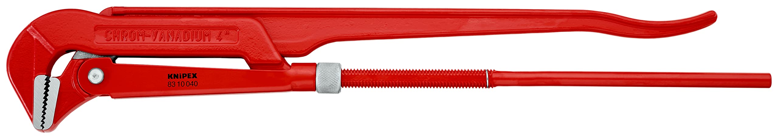 KNIPEX Pipe Wrench 90° Red Powder-Coated 750 mm, 83 10 040