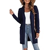 VIISHOW Women's Classic Cardigans Long Sleeve Open Front Casual Knit Cardigan Sweaters Coat Soft Outwear