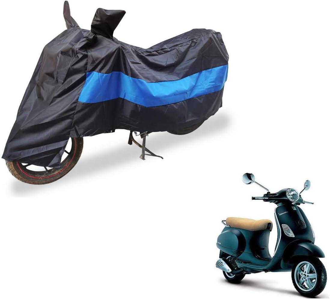 Auto Hub Arc Blue Bike Body Cover for Vespa Piaggio Vespa - Black/Blue