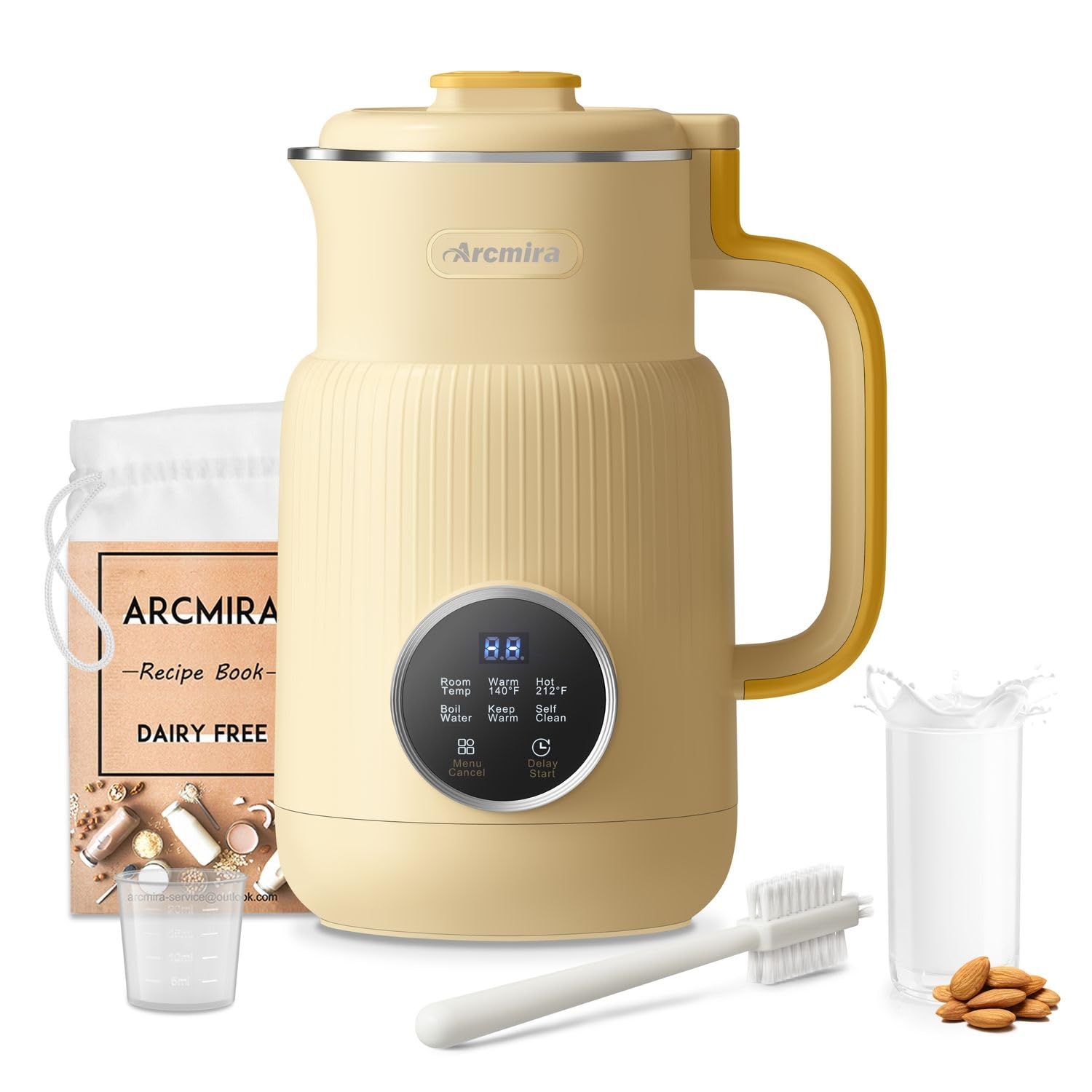 Photo 1 of Arcmira ? ?? ? Nut Milk Maker, 20 oz(600ml) Homemade Almond, Oat, Soy, Coconut, Plant Based and Non Dairy Beverages, Milk Blender Machine with Delay Start, Keep Warm, Boil Water, Self Cleaning