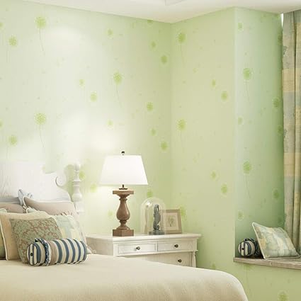 Amazon Co Jp 壁紙 環境に優しい植物繊維 耐摩耗性と通気性 タンポポの男の子と女の子 寝室の子供部屋の背景の壁に適しています 0 53 10m Greenlake Kitchen Housewares
