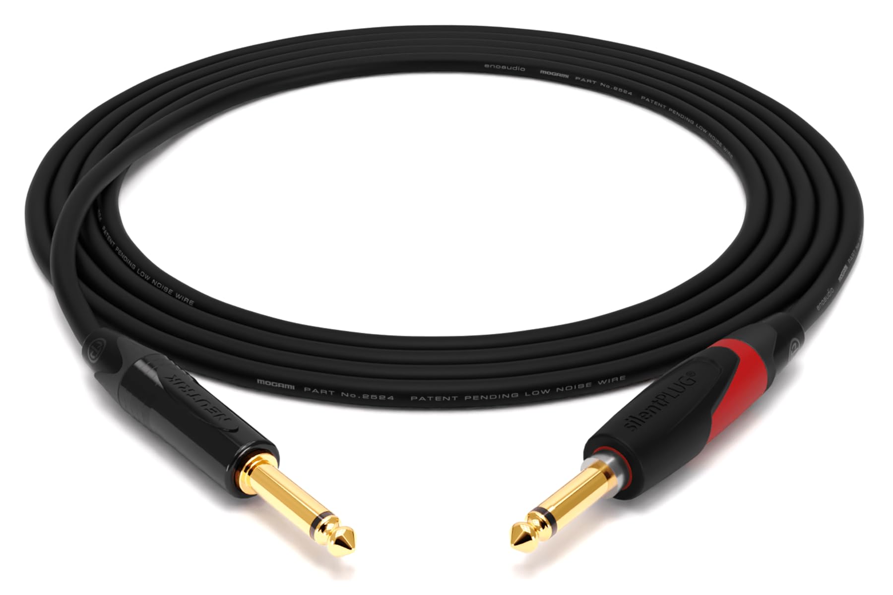 enoaudio Mogami 2524 Instrument Cable | Neutrik Silent Switch 6.3mm TS – 6,3mm TS | HiFi - 0.5 m